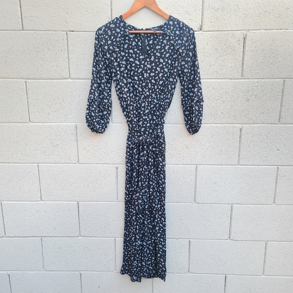 Madewell | Ruffle-Sleeve Tie-Waist Jumpsuit in Baby's Breath Size XS Style AF156 - Picture 2 of 14